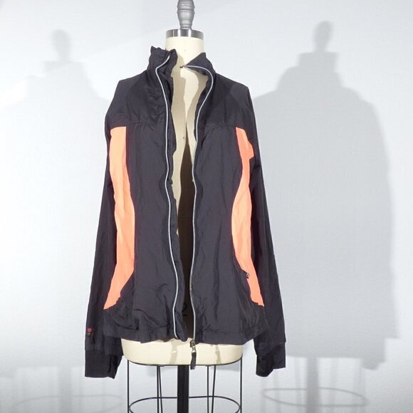 Sweaty Betty Windbreaker Jacket Black Pink M Athleisure Workout gorpcore street - Picture 2 of 9